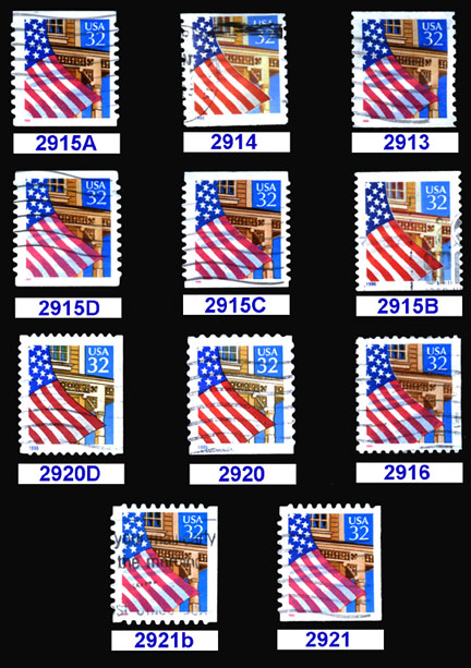 Different Flag over Porch Stamps